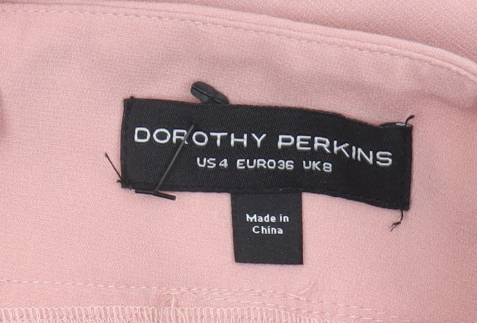 Womens UK Size 8 Dorothy Perkins  Wide-Leg Pink Trousers