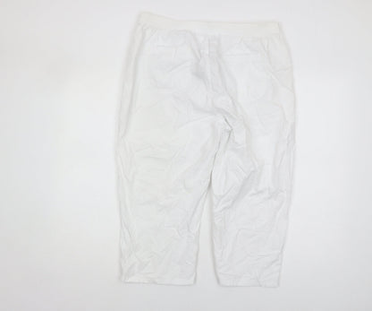 Womens UK Size 16 Marks and Spencer Relaxed Fit  White Trousers