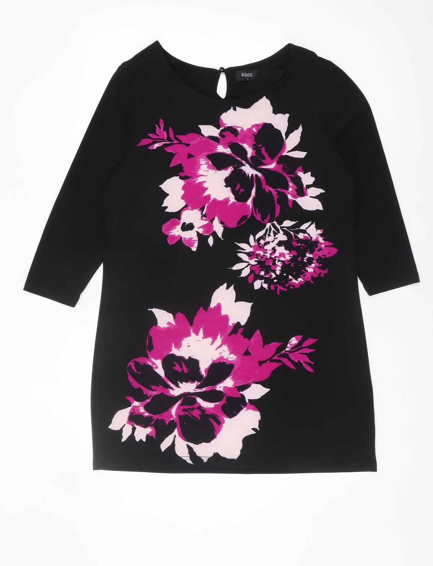 Womens UK Size L Klass Black Tunic Blouse