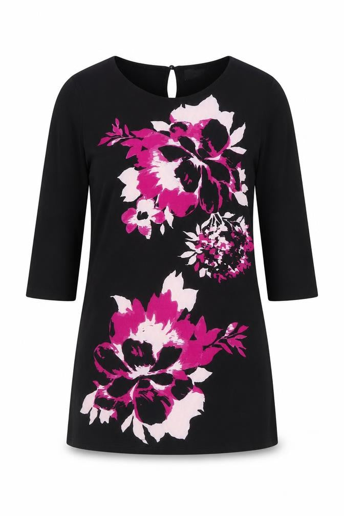 Womens UK Size L Klass Black Tunic Blouse