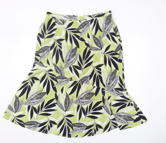 Eastex Women's Multicoloured Floral Flare Skirt, Size 18