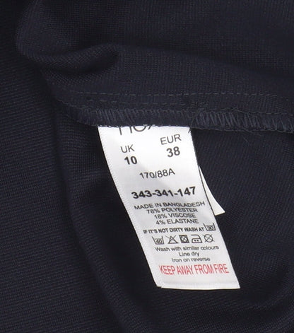 Next Women's Black Dress Size 10 With Zip Closure