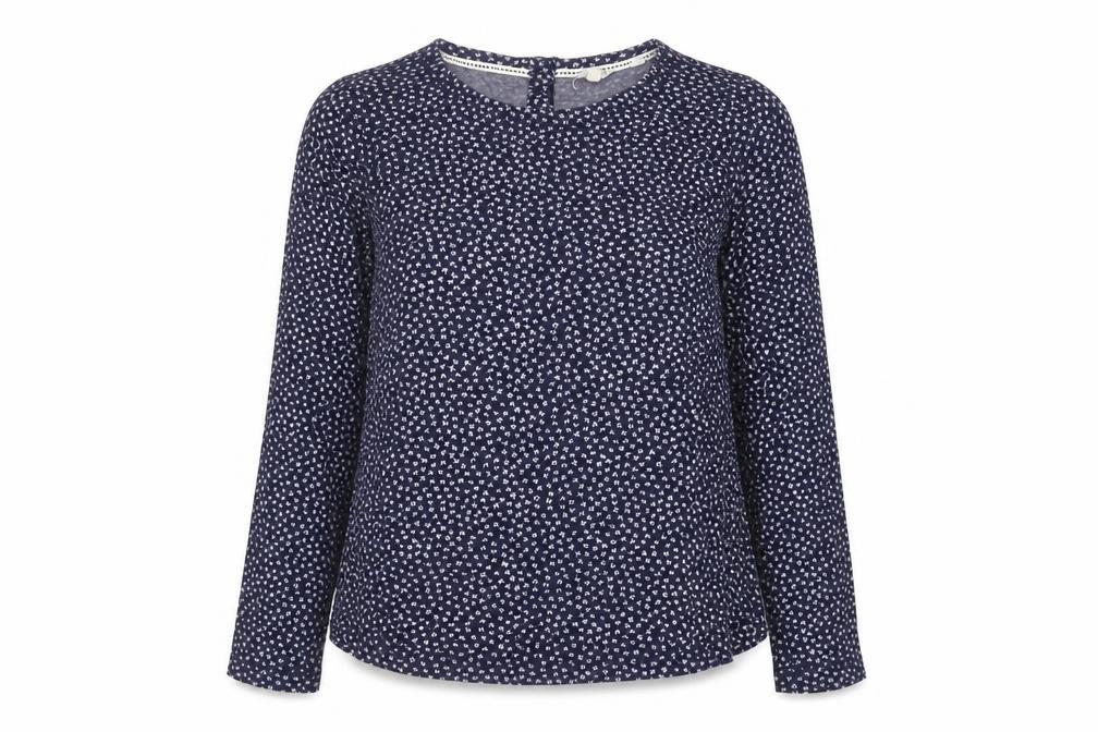 Womens UK Size 8 Fat Face Blue Basic Blouse