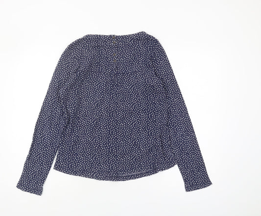 Womens UK Size 8 Fat Face Blue Basic Blouse