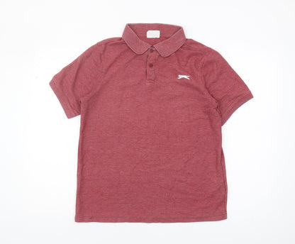 Slazenger Men's Red Polo Shirt M Casual Logo