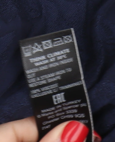 Marks and Spencer Women's Blue V-Neck Dress Size 8