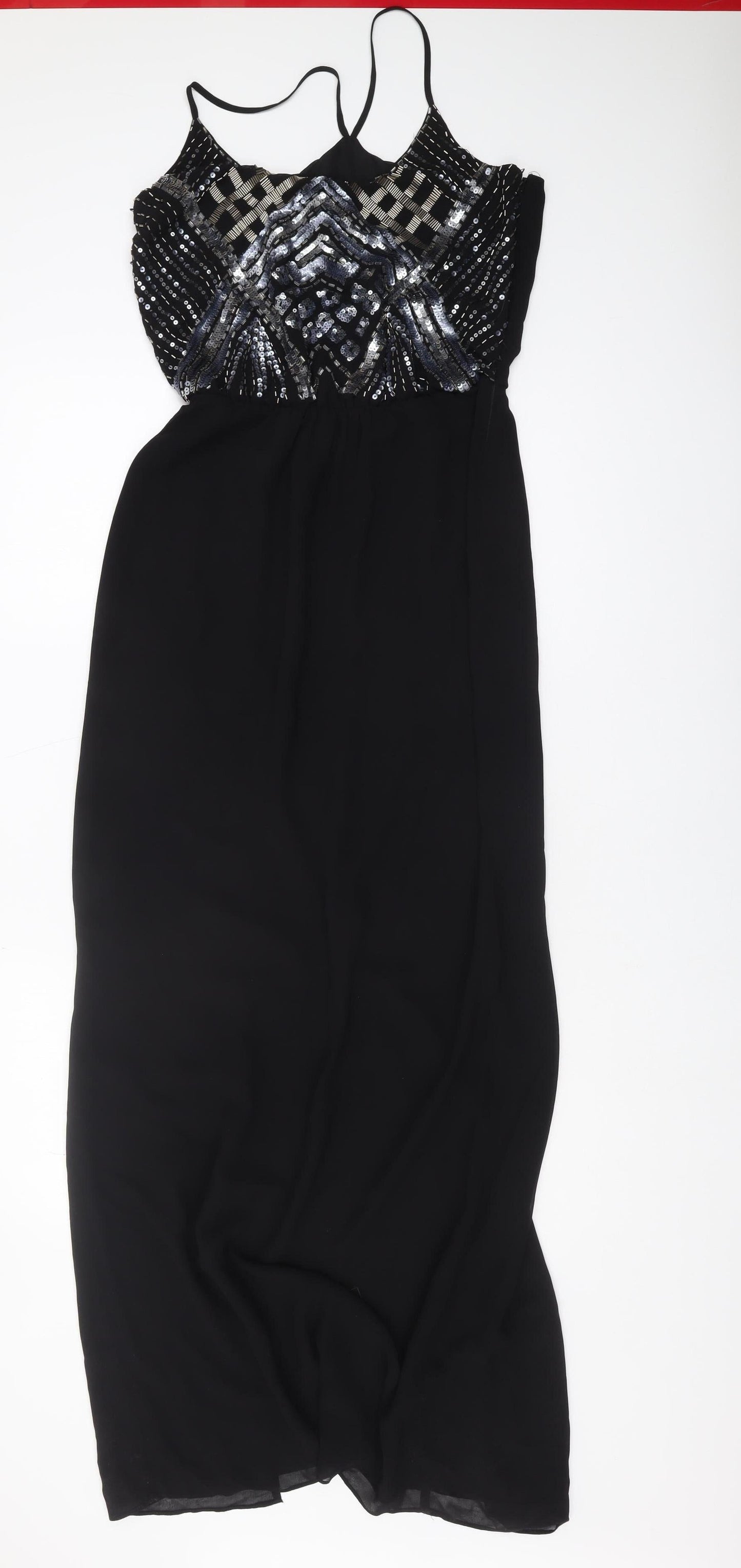 Coast Women's Black Sequin Slip Dress Size 10