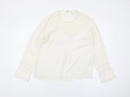 Womens UK Size 10 Warehouse White Tunic Blouse