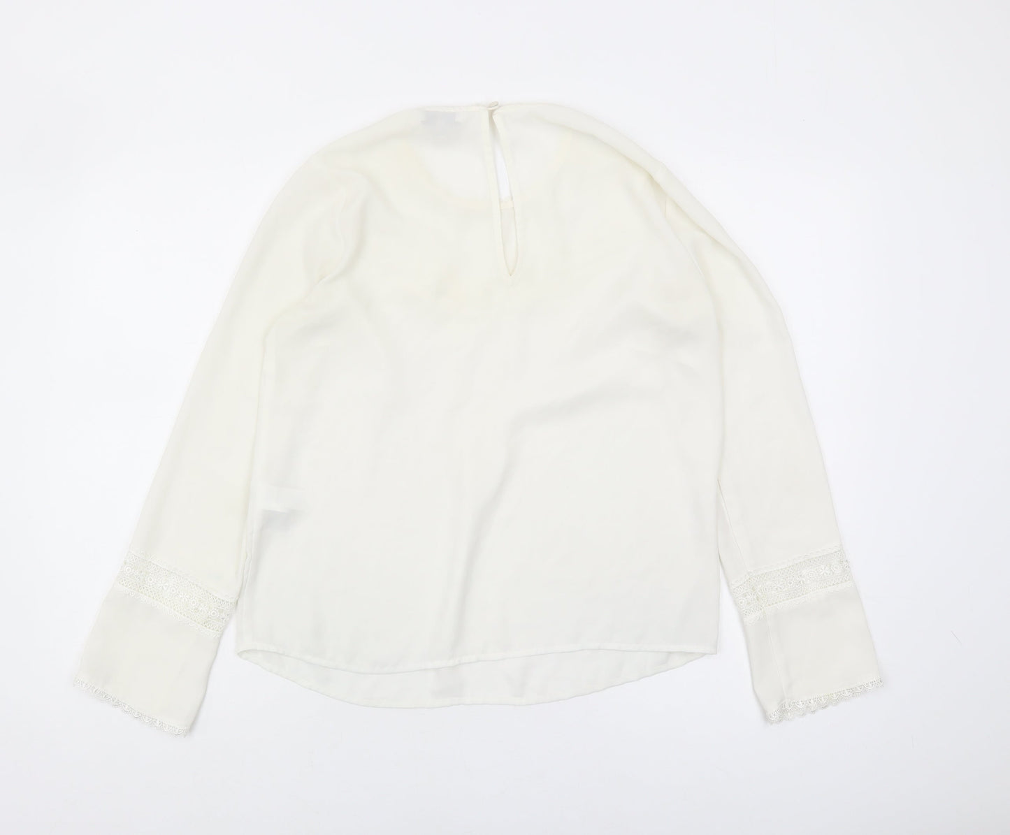 Womens UK Size 10 Warehouse White Tunic Blouse
