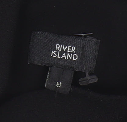 River Island Black Halter Dress, Women Size 8, Party Wear