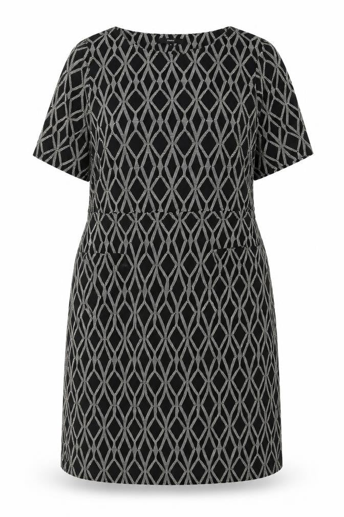 Next Women's Size 18 Black Geometric Shift Dress