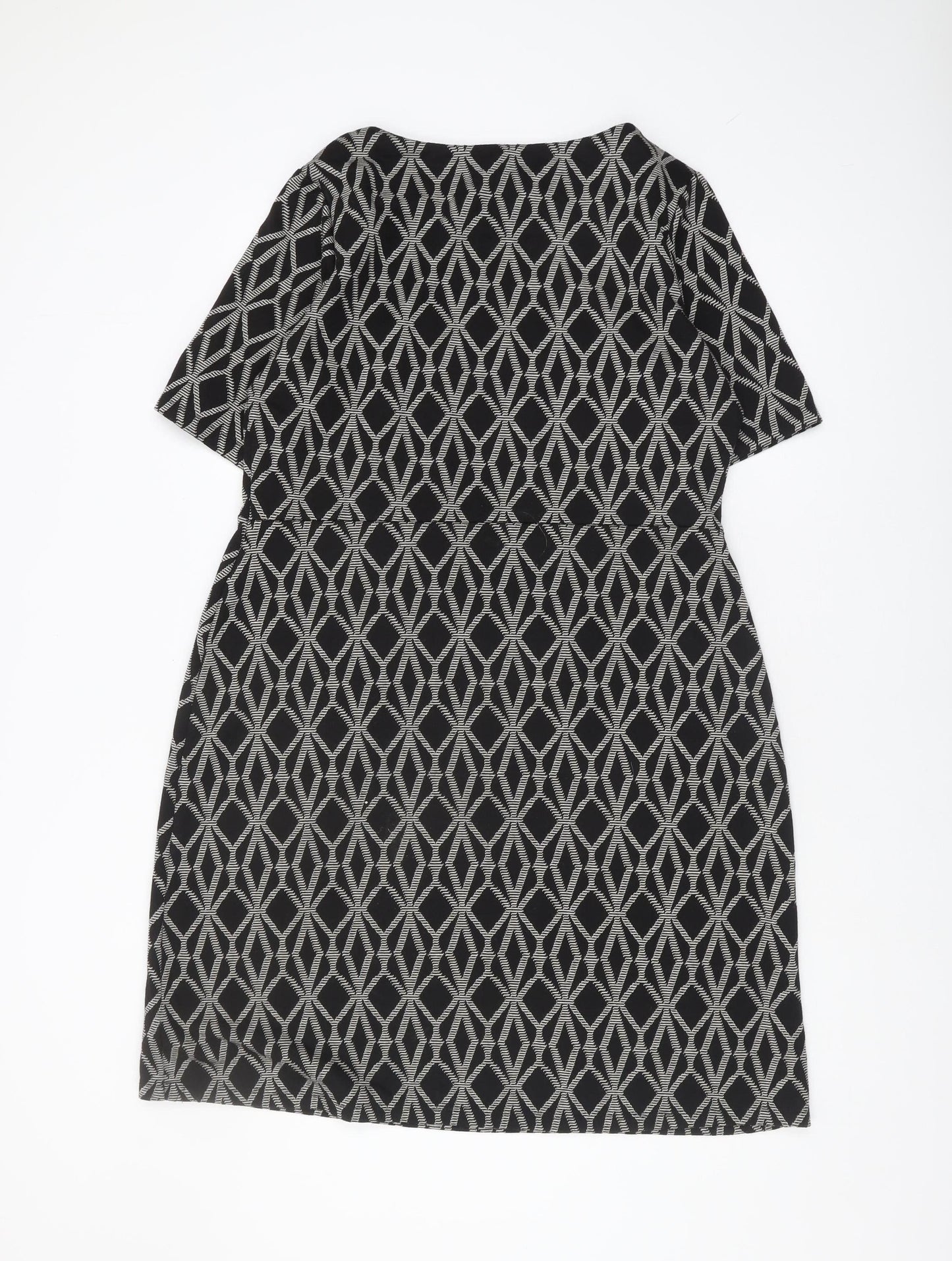 Next Women's Size 18 Black Geometric Shift Dress