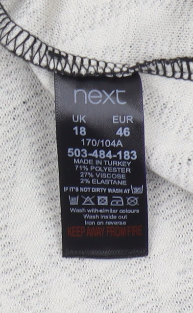 Next Women's Size 18 Black Geometric Shift Dress