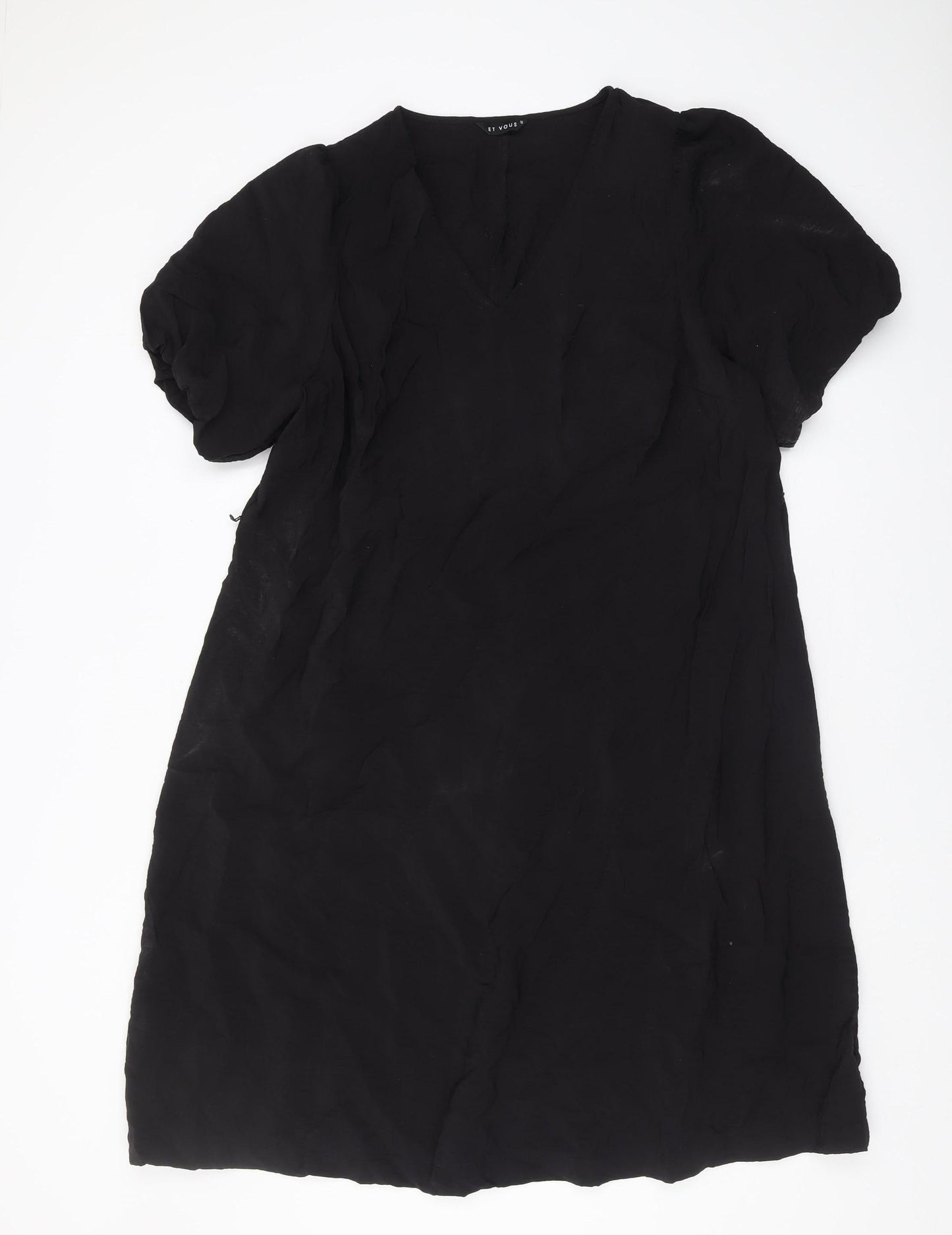 Et Vous Women's Black V-Neck Dress Size 18