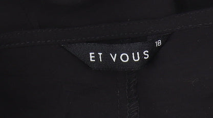 Et Vous Women's Black V-Neck Dress Size 18