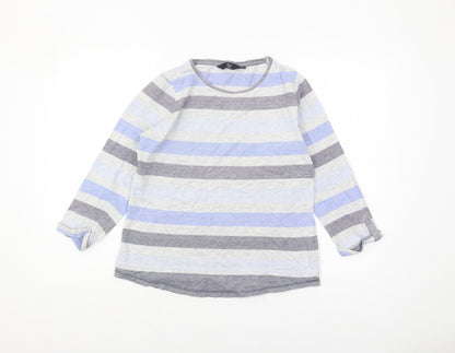 Womens UK Size S ISLE Essentials Multicoloured Basic T-Shirt