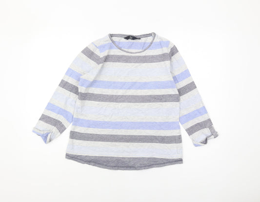 Womens UK Size S ISLE Essentials Multicoloured Basic T-Shirt