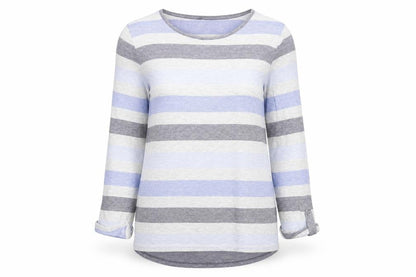 Womens UK Size S ISLE Essentials Multicoloured Basic T-Shirt
