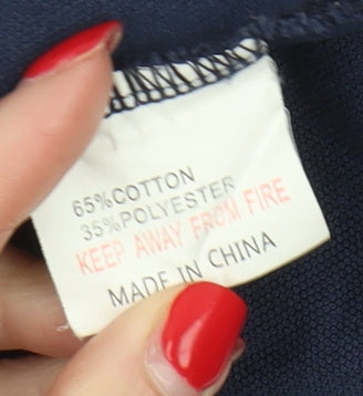 Heritage Black Label Men's Blue M Long Sleeve Polo