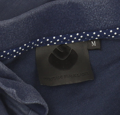Heritage Black Label Men's Blue M Long Sleeve Polo