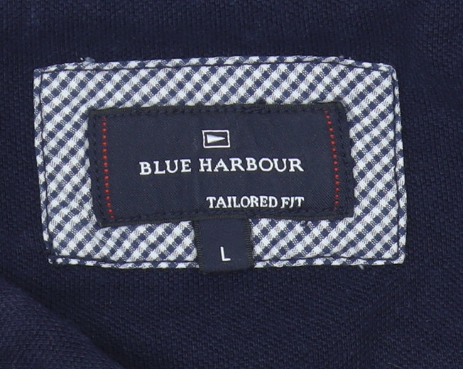 Marks and Spencer Men's Striped Polo, L, Multicoloured