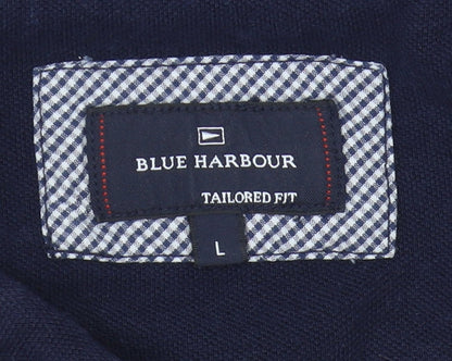 Marks and Spencer Men's Striped Polo, L, Multicoloured