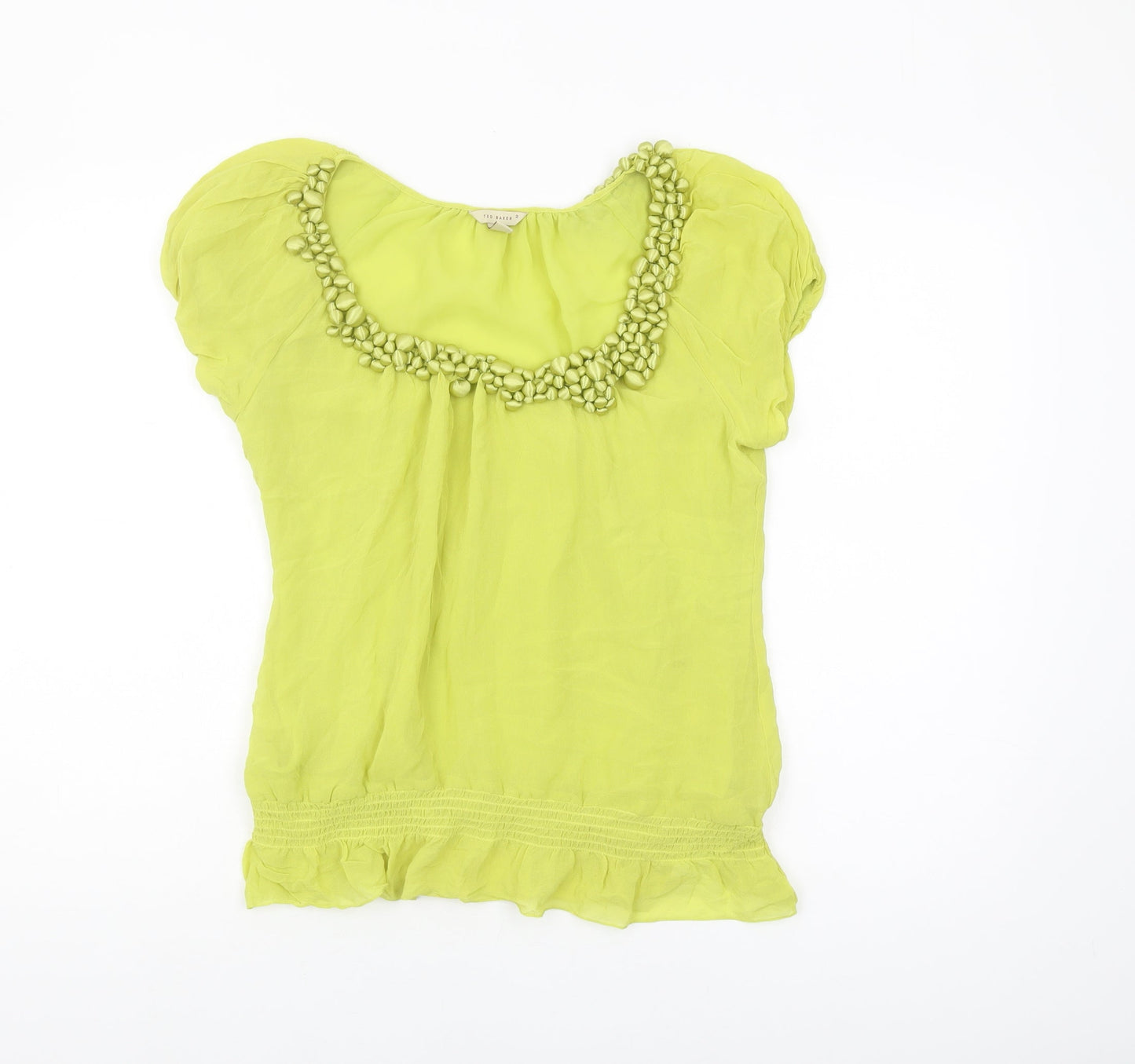 Womens UK Size 10 Ted Baker Green Basic Blouse