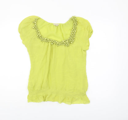 Womens UK Size 10 Ted Baker Green Basic Blouse