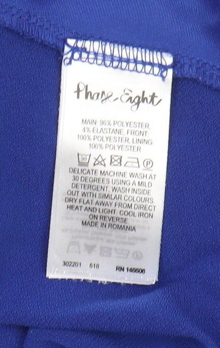 Womens UK Size 12 Phase Eight Blue Basic Blouse