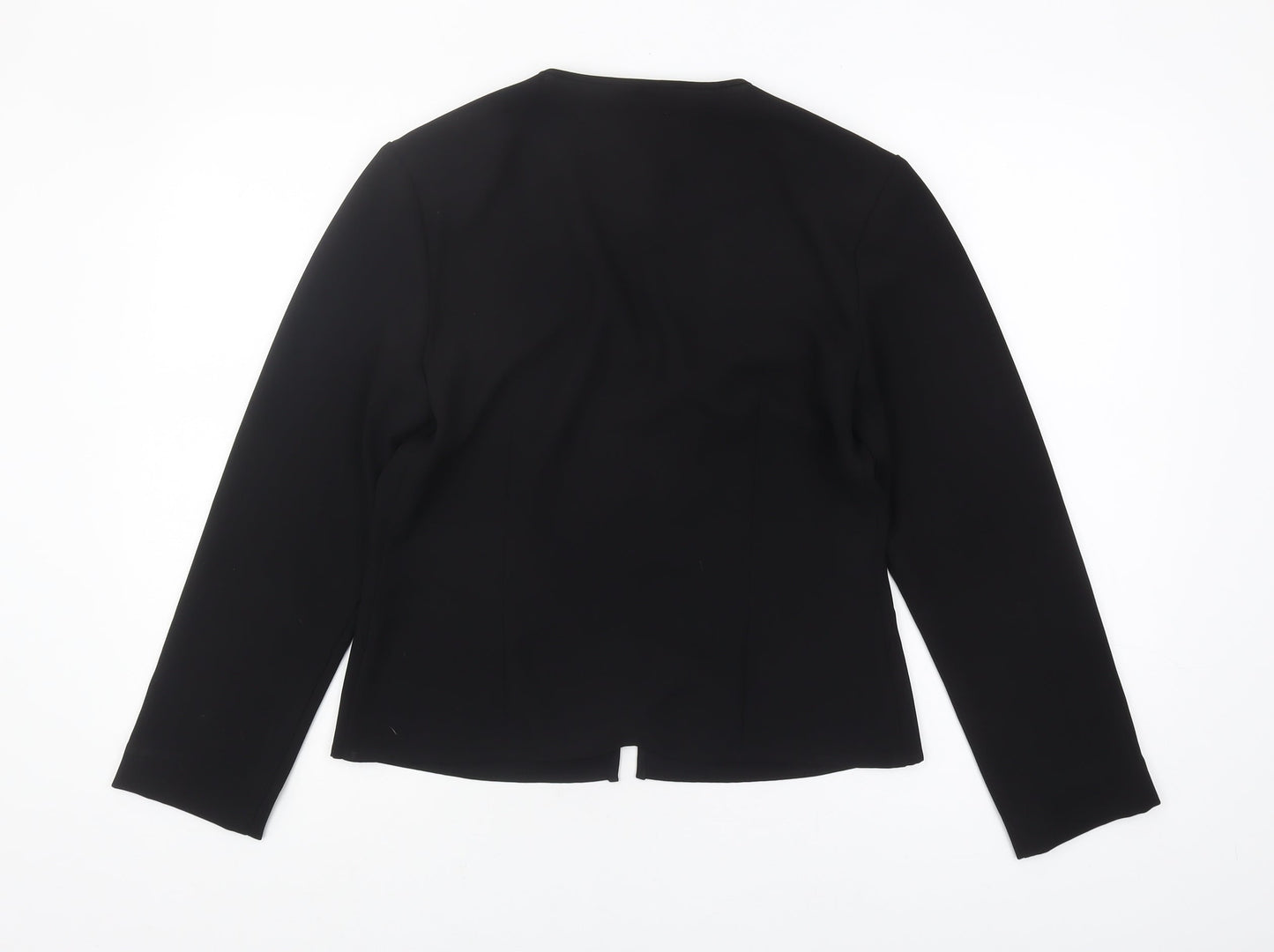 Womens UK Size 10 Debenhams Black Basic Blouse