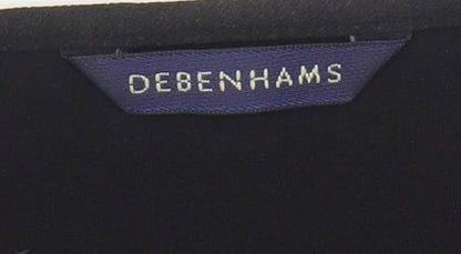 Womens UK Size 10 Debenhams Black Basic Blouse