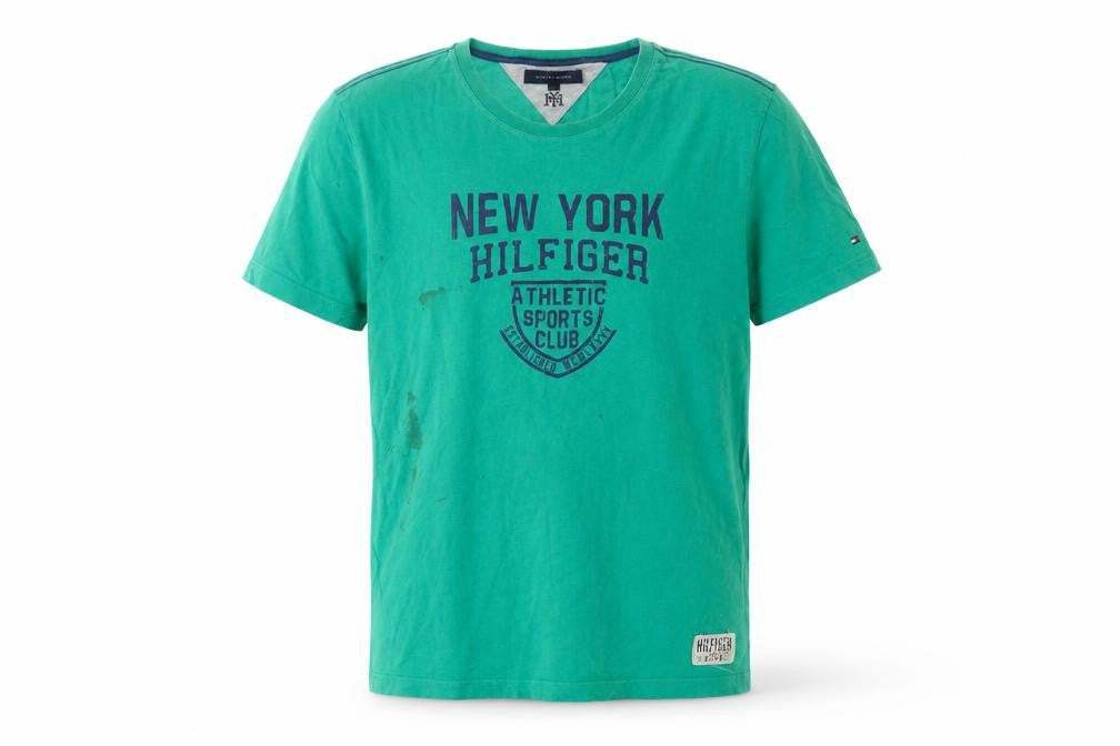 Mens UK Size L Tommy Hilfiger Green  T-Shirt