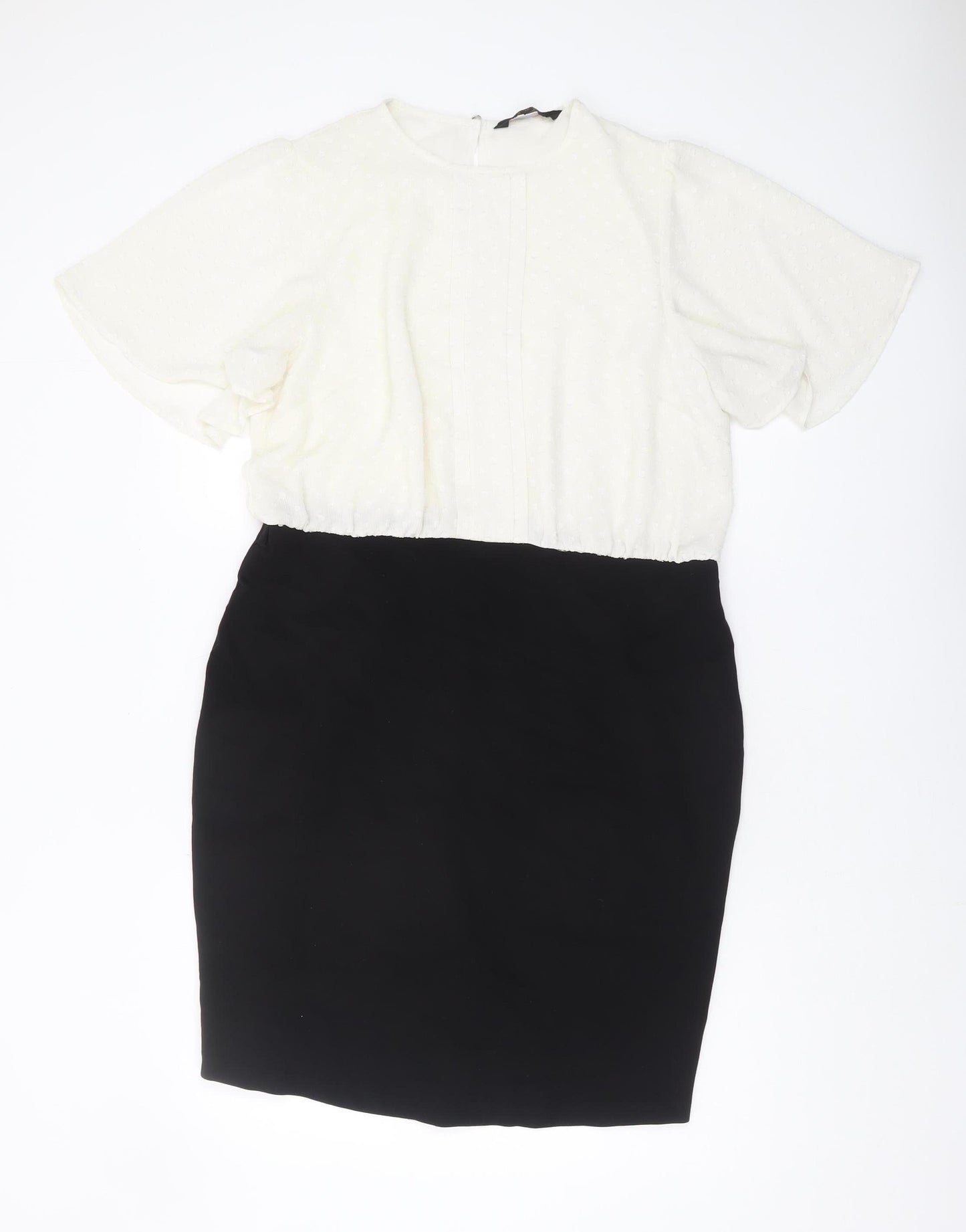 Next Women's Black Ivory Shift Dress - Size 16