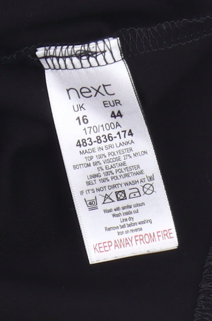 Next Women's Black Ivory Shift Dress - Size 16