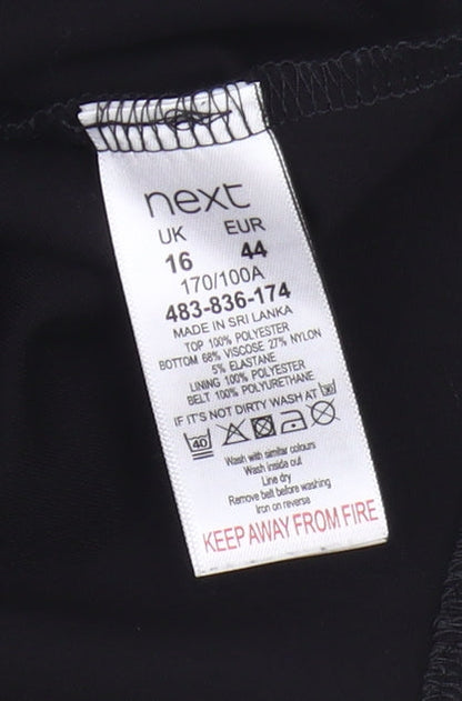 Next Women's Black Ivory Shift Dress - Size 16