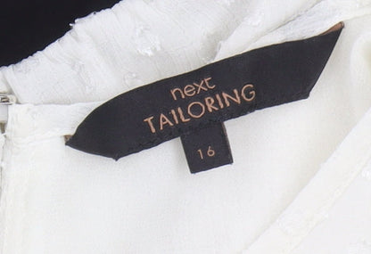 Next Women's Black Ivory Shift Dress - Size 16