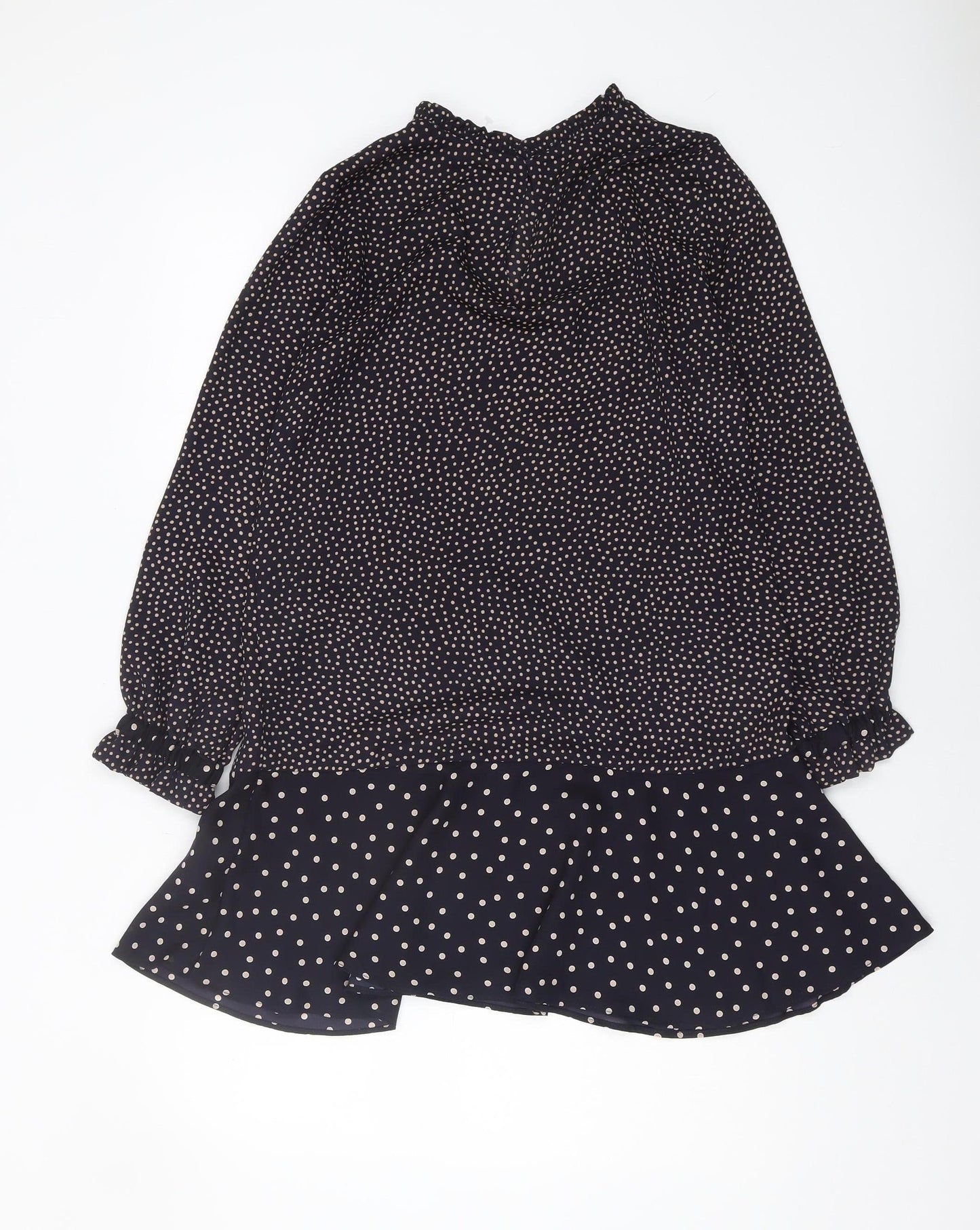 Womens UK Size S Zara Black Tunic Blouse