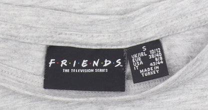 Unisex Adults UK Size S Friends Grey Basic T-Shirt