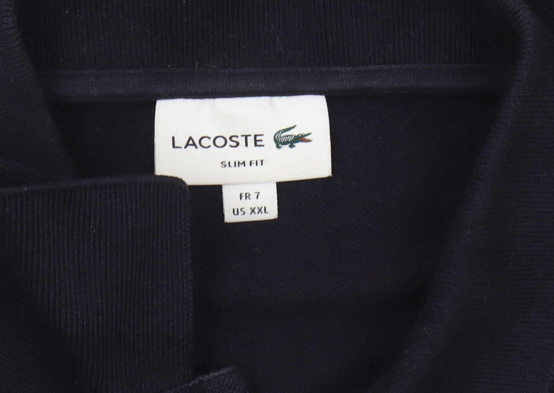 Lacoste Men's Black 2XL Polo Shirt Slim Fit