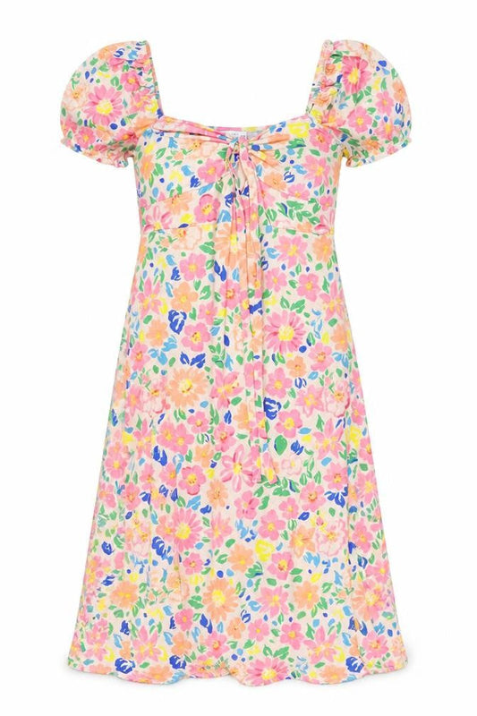 Front view of ASOS Design Women's Multicoloured Floral A-Line Dress