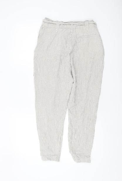 Womens UK Size 10 Oasis Relaxed Fit Casual White Trousers