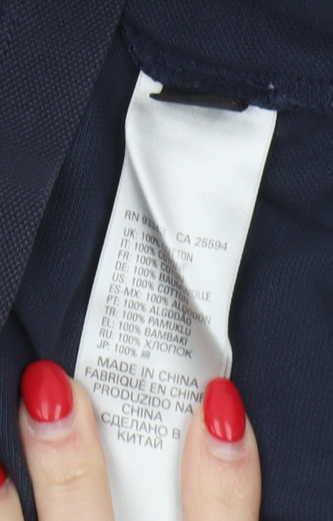 Diesel Men's Blue Polo Shirt Medium with Logo Accent