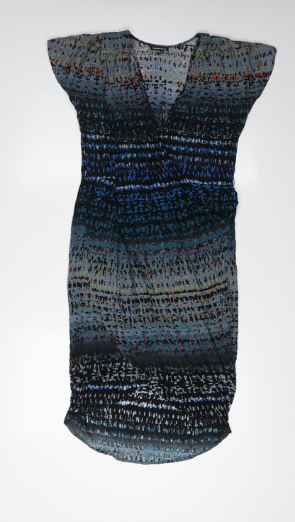 Warehouse Women’s Geometric Multicoloured Dress, Size 8