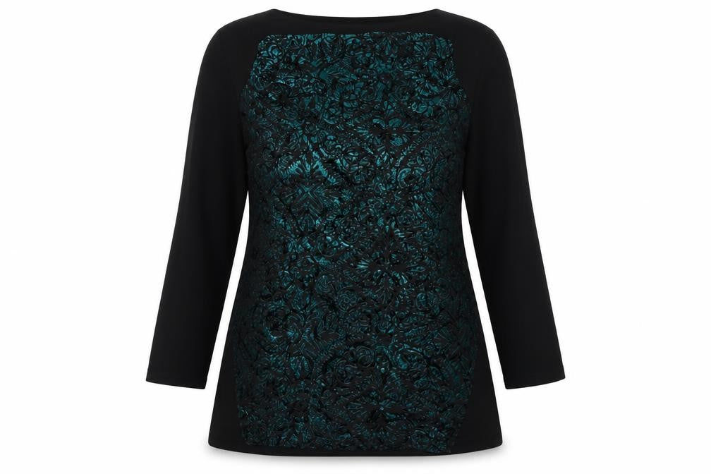 Marks and Spencer Women's Black 3/4 Sleeve Top Size 12