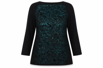 Marks and Spencer Women's Black 3/4 Sleeve Top Size 12