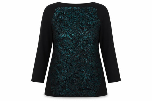 Marks and Spencer Women's Black 3/4 Sleeve Top Size 12