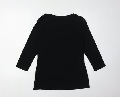 Marks and Spencer Women's Black 3/4 Sleeve Top Size 12
