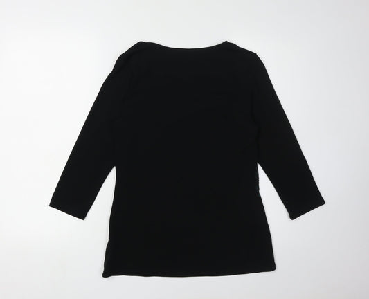 Marks and Spencer Women's Black 3/4 Sleeve Top Size 12