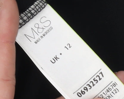 Marks and Spencer Women's Black 3/4 Sleeve Top Size 12