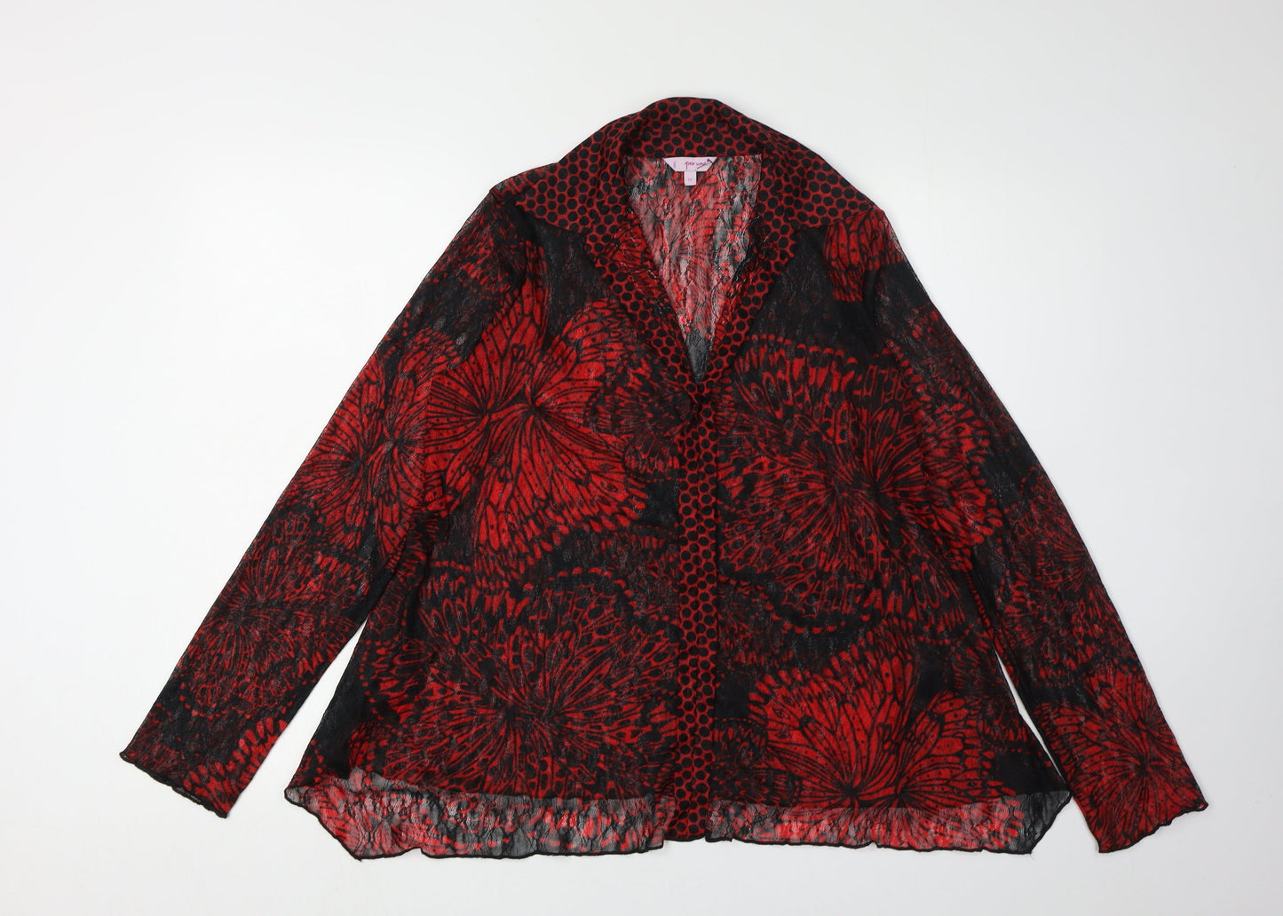 Womens UK Size 12 Marks and Spencer Red  Blouse